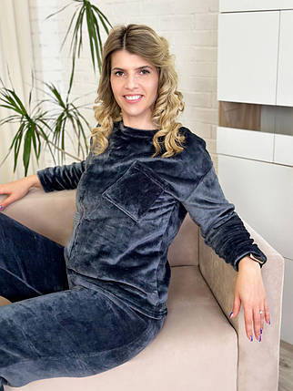 Махровий костюм з декоративними кишенями "Luci"| Батал, фото 1