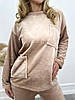 Махровий костюм з декоративними кишенями "Luci"| Батал, фото 4