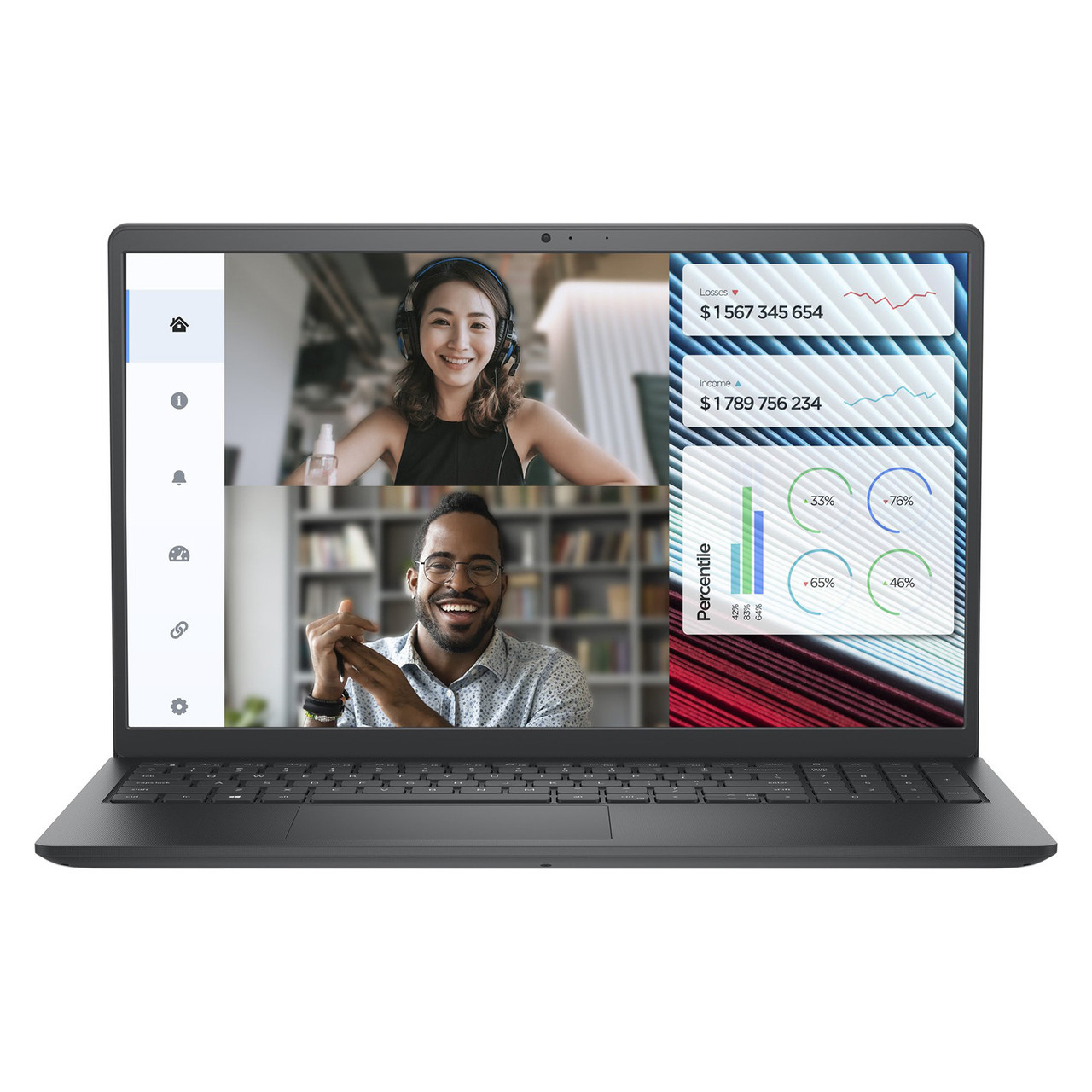Ноутбук 15" Dell Vostro 3520 (N1614PVNB3520UA_WP) Carbon Black 15.6" матовий Full HD 1920x1080