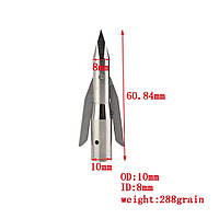 Рыболовный магнитный наконечник для гарпуна №5 с двумя складными стопорами 18.64 гр Bowfishing Подводная охота