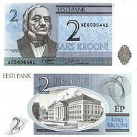 Бона Естонія 2 крон, 1992 року, UNC