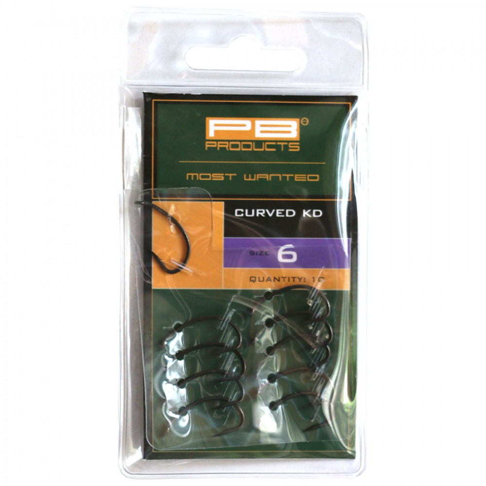 Гачки PB Products Curved KD-hook DBF № 6 10шт, фото 1