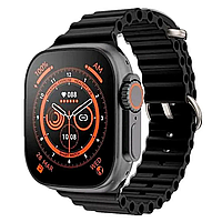 Умные смарт часы Smart Watch W&O X8+ Ultra 49mm электронные с магнитной зарядкой и микрофоном черные