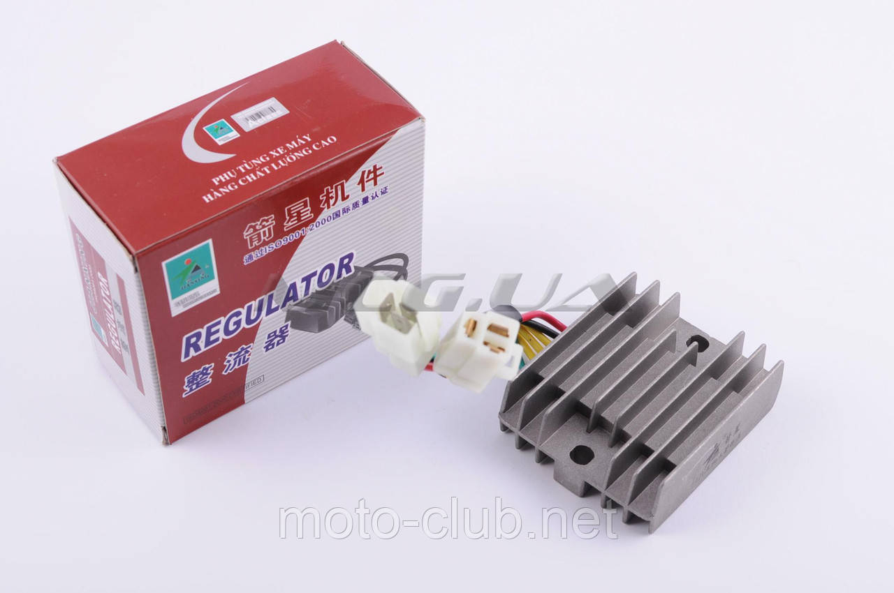 Реле заряджання на мотоцикл Viper (Zongshen), Lifan 125/150 (3+3 дроти) "JIANXING", фото 1