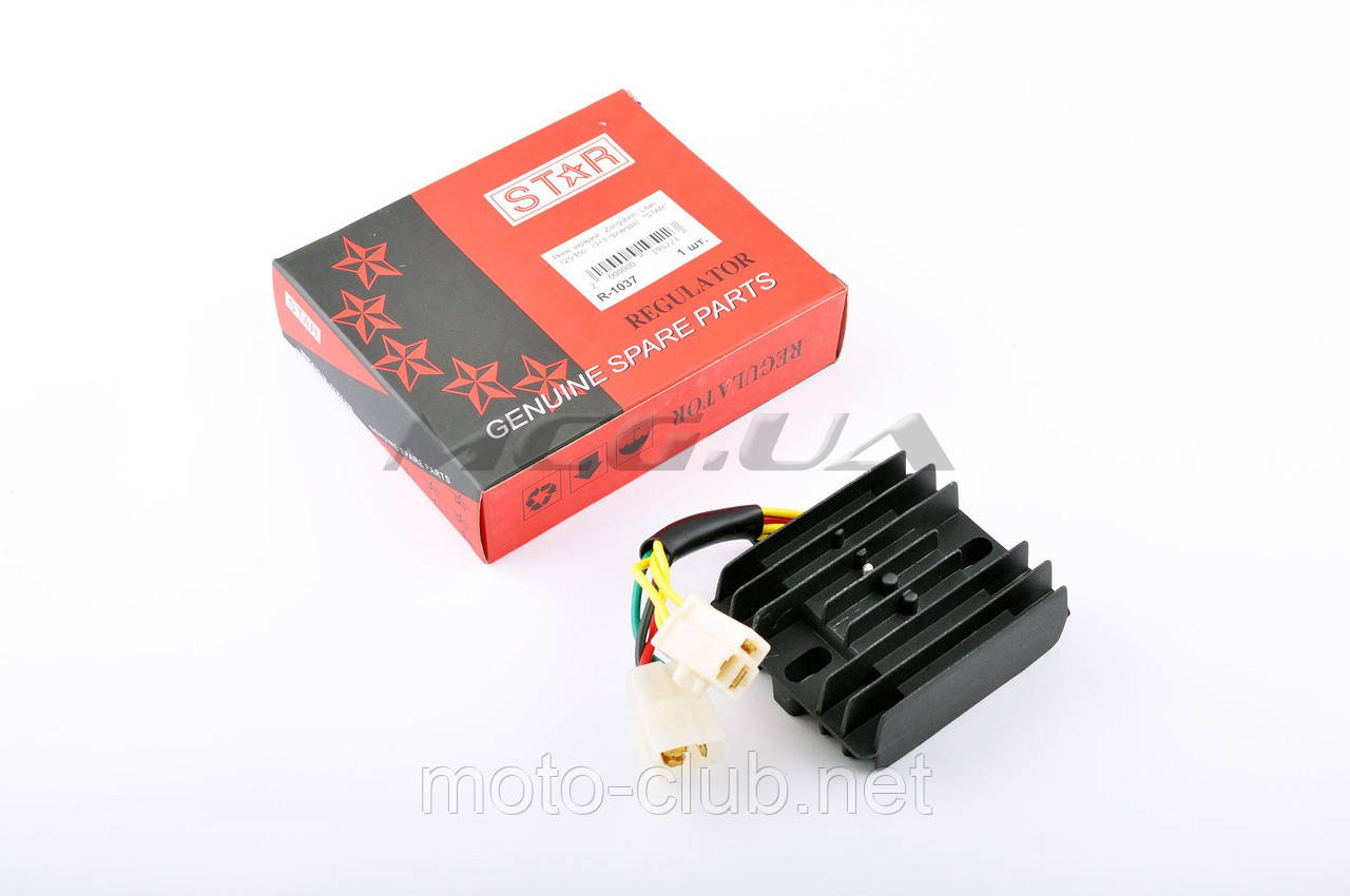 Реле заряджання на мотоцикл Viper (Zongshen), Lifan 125/150 (3+3 дроти) "STAR", фото 1