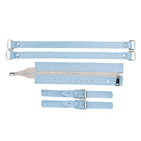 Комплект для сумки Меган зі шкіри, колір Сіро-блакитний