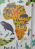 Наклейка на стіну, в офіс, в дитячу, до школи "карта світу" 73 см*95 см (лист 60*90см), фото 4