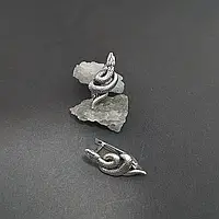 Срібні сережки "Змії", сережки - змії ручна робота