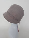 Фетровий капелюх з маленькими полями з регулятором розміру, фото 3