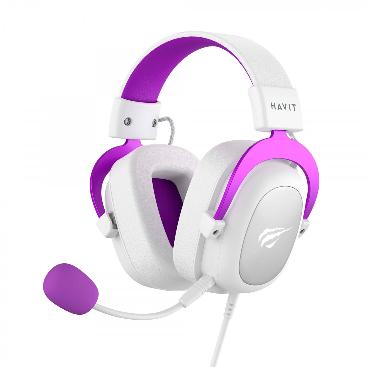 Навушники Havit HV-H2002D white/purple+мікрофон, фото 1