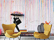 Самоклеюча плівка Oracal з малюнком "Дівчинка веселка", 3d шпалери в спальню, фото 10