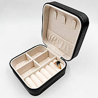 Скринька, Шкатулка  для зберігання прикрас, органайзер для біжутерії, скринька органайзер (чорна) В005