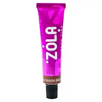Фарба для брів із колагеном ZOLA Collagen 02, тепла коричнева, 15 мл