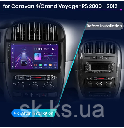 Junsun 4G Android магнітола для Dodge Caravan 4 For Chrysler Voyager Town & Country 2000 - 2007