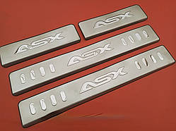 Накладки на пороги Mitsubishi ASX