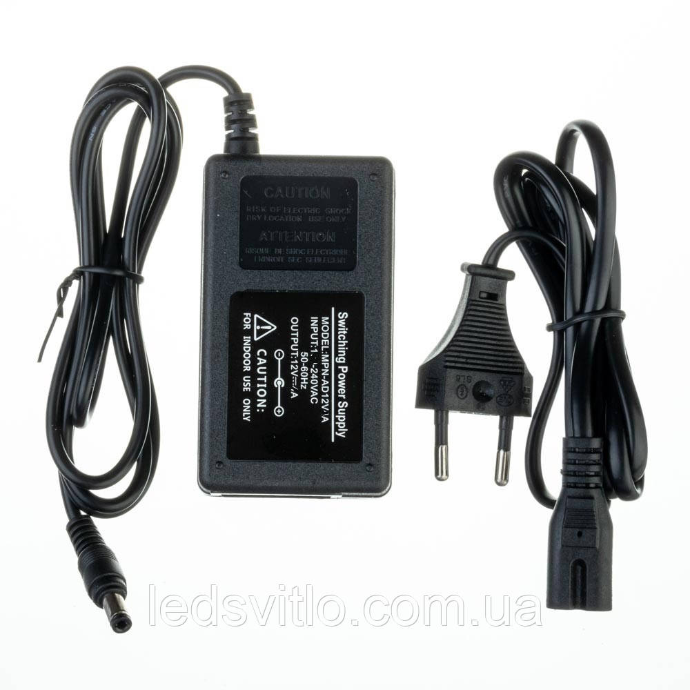 Блок живлення 12V 3A 36W Пластик IP20, драйвер, адаптер, трансформатор для світлодіодної LED стрічки