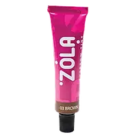 Краска для бровей с коллагеном ZOLA Collagen 03, коричневая, 15 мл