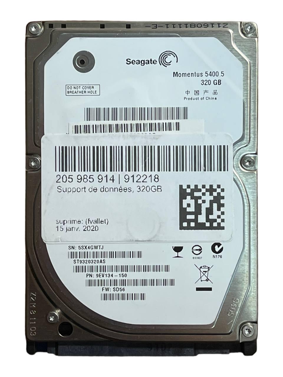 Жорсткий диск 2.5" 320GB Seagate Momentus 5400.5 | ST9320320AS | SATA II