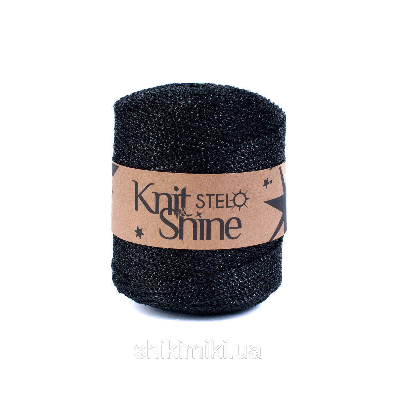 Трикотажний шнур з люрексом Knit Shine Stelo, колір Чорний, фото 1