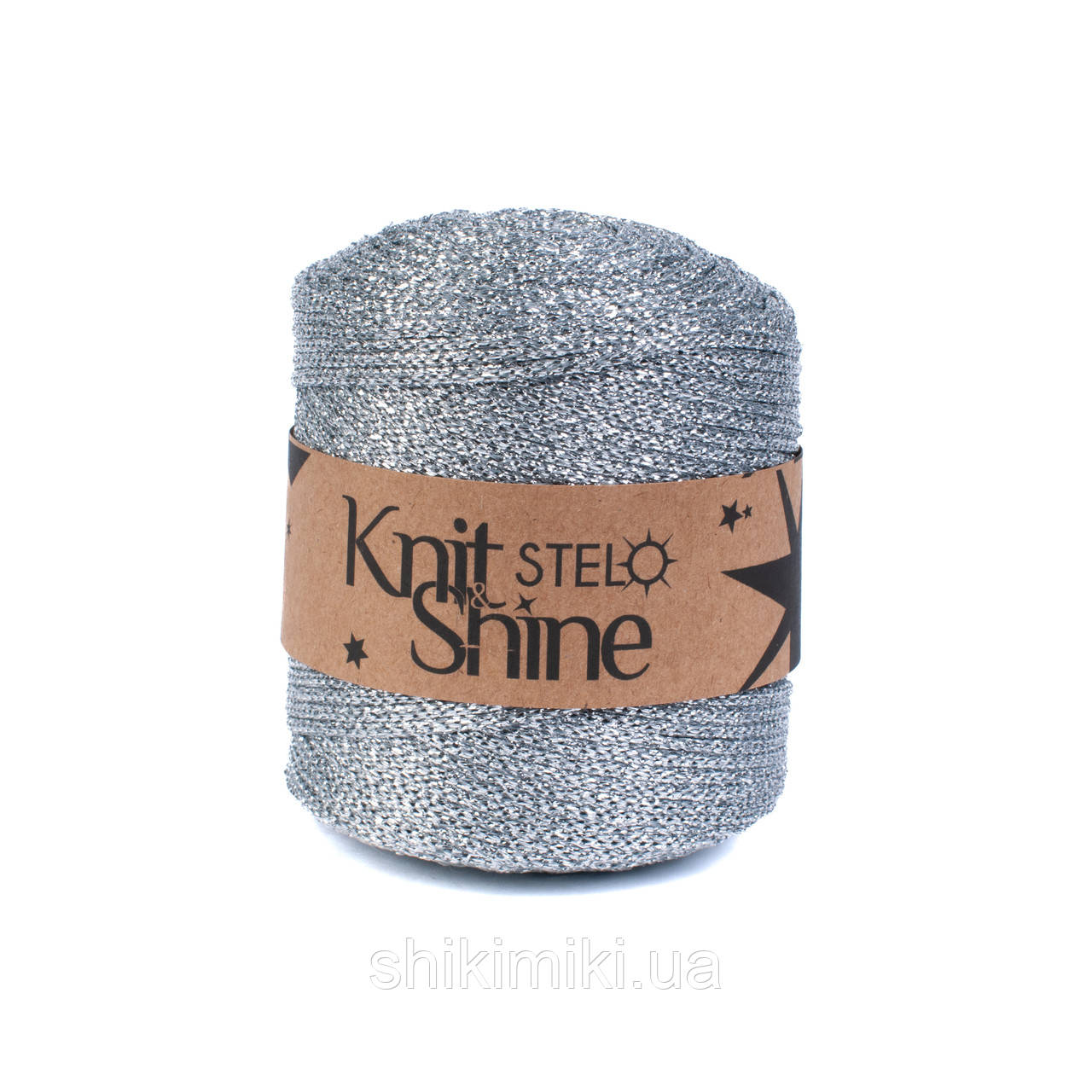 Трикотажний шнур з люрексом Knit Shine Stelo, колір Срібло, фото 1