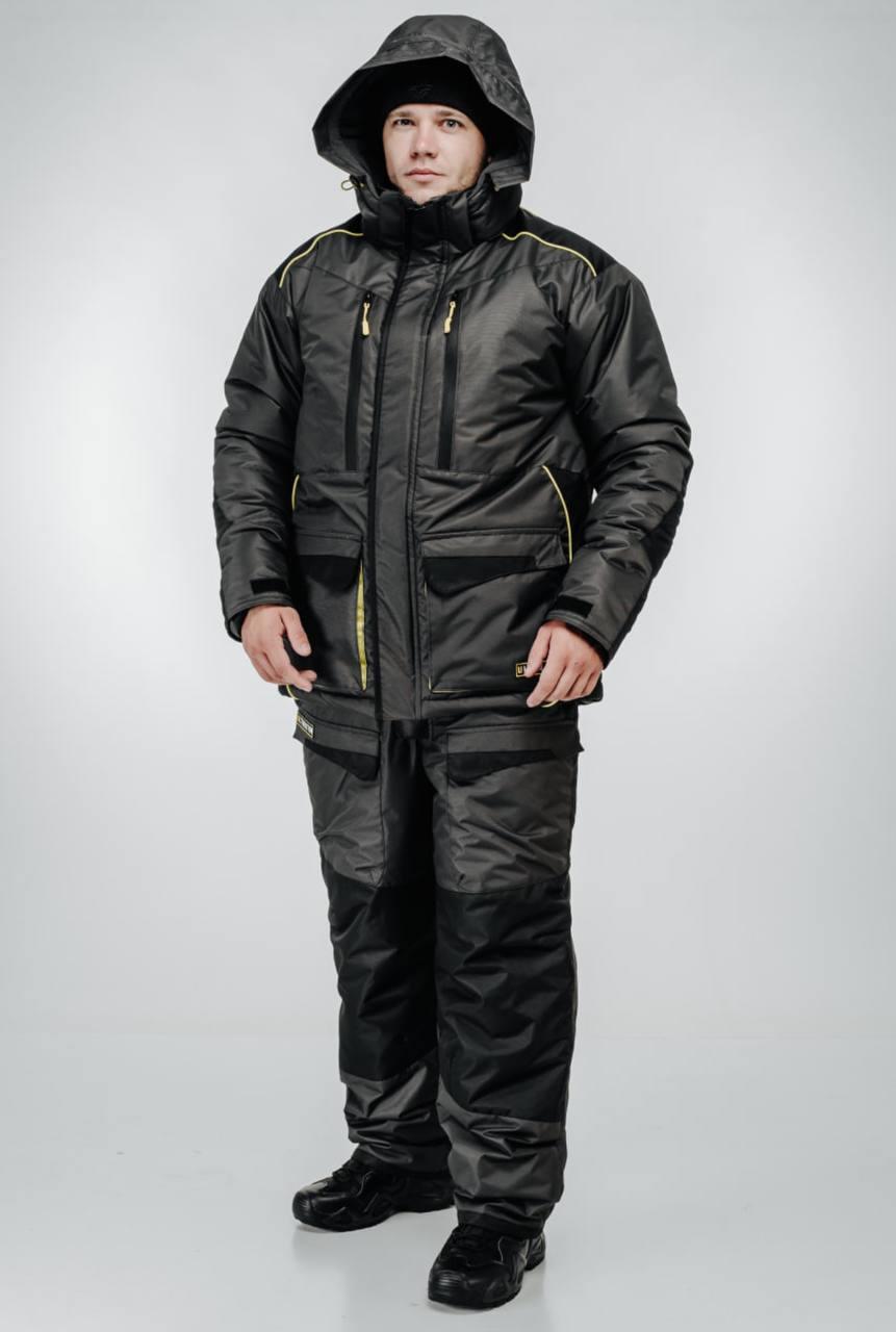 Костюм зимовий Extreme чорний -30°, зимовий теплий костюм-комбінізон, робочий чорний костюм спецовка