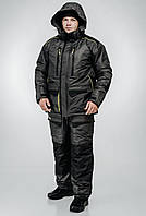 Костюм зимовий Extreme чорний -30°, зимовий теплий костюм-комбінізон, робочий чорний костюм спецовка