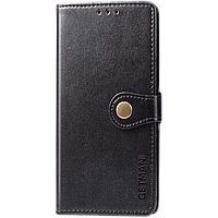 Кожаный чехол книжка на Xiaomi Redmi Note 12S (Черный)