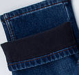 Джинси чоловічі класичні утеплені на флісі Dsqatard синього кольору, фото 4