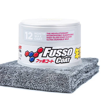 Набір для нанесення воску Soft99 Fusso Coat White + Мікрофібра