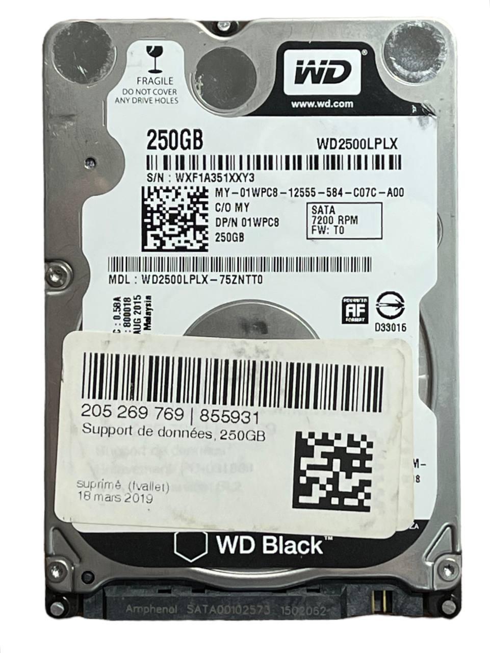 Жорсткий диск 2.5" 250GB Western Digital Black | WD2500LPLX | SATA III