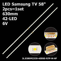 LED подсветка Samsung TV 58" CY-CN058HGLV1H LM41-00632A BN96-46866A AOT_58_NU7300_NU7100_2X42_3030C 1шт.