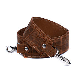 Ремінь з карабінами (85*4см) на підкладі, колір Руда рептилія