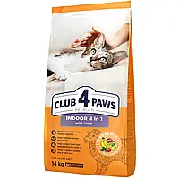 СУХИЙ КОРМ ДЛЯ КІШОК CLUB 4 PAWS PREMIUM 4в1 14кг з ягням