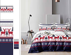 Комплект постільної білизни Bella Villa сатин полуторний новорічний (NY-0002 Sn)