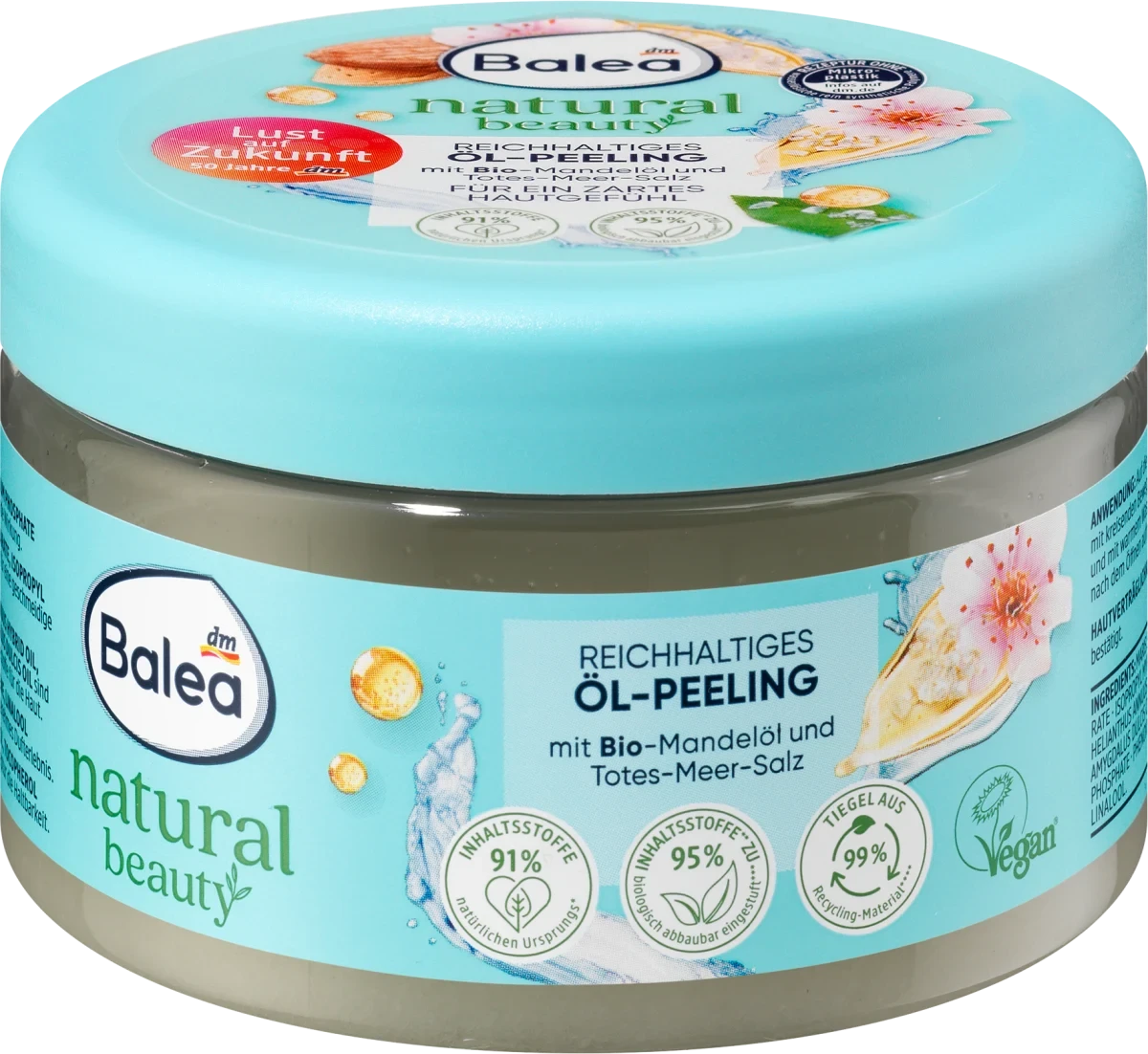 Скраб для тіла Balea Natural Beauty Totes Meersalz, 300 мл