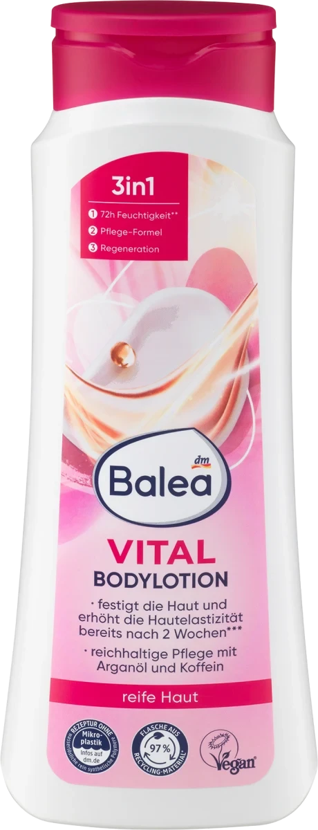 Зміцнюючий лосьйон для тіла Balea Bodylotion Vital, 400 мл