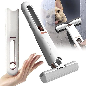 Портативна міні швабра з віджиманням Mini Mop / Швабра для миття вікон / Складна швабра для авто, будинку, офісу