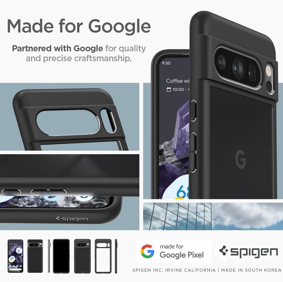 Чехол Spigen для Pixel 8 Pro - Ultra Hybrid, Matte Black (ACS06317) - фото 7 - id-p2027352328