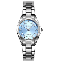 Жіночий кварцовий годинник Skmei 1620 Сріблястий з блакитним
