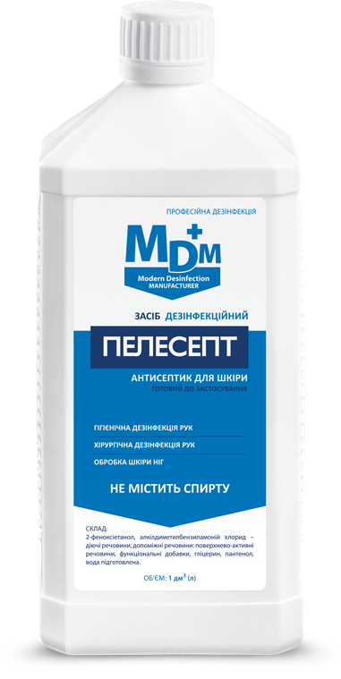 Безспиртовий дезінфекційний засіб ПЕЛЕСЕПТ MDM 1л