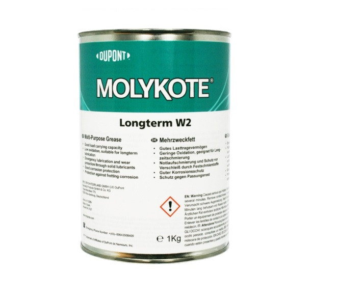 Біле консистентне мастило для поєднань метал/метал Molykote Longterm W2 — 1 кг