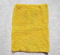 Детский вязаный топ сетка для платья ручной работы желто оранжевый ТОП10