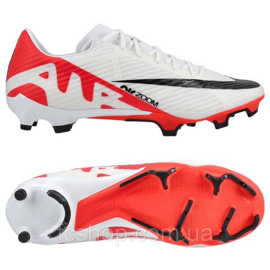Футбольні бутси Nike Air Zoom Mercurial Vapor 15 Academy MG DJ5631-600, Білий, Розмір (EU) — 45.5
