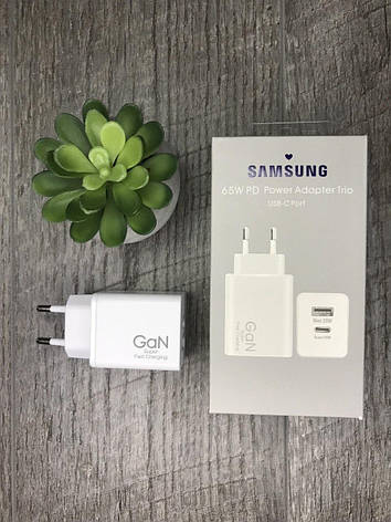 Блок живлення для Samsung GAN 2 Port USB-C-Max 65W USB - 25W, фото 1