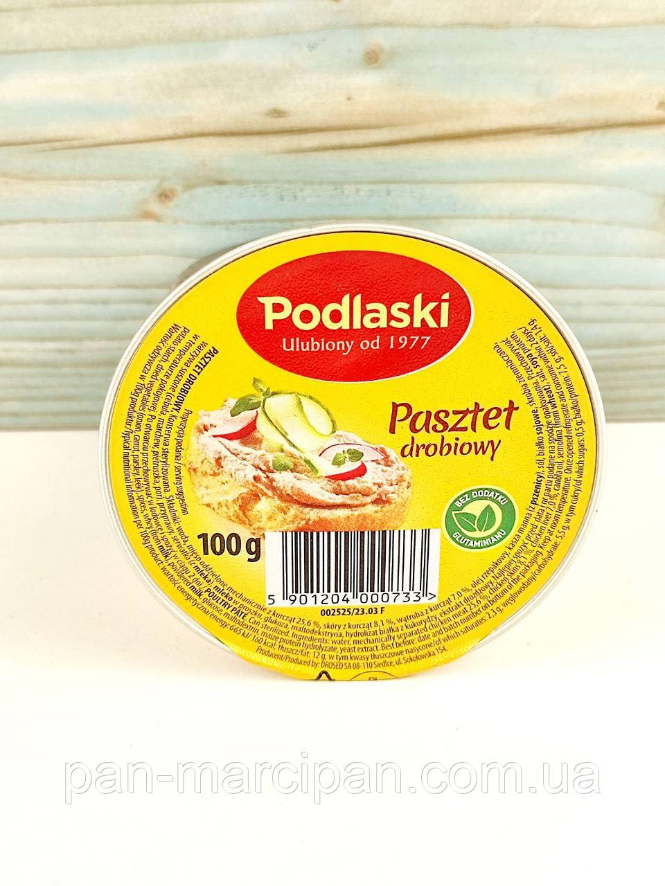 Паштет курячий Podlaski pasztet drobiowy 100 г Польща, фото 1