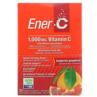 Витамин C, шипучий растворимый порошок для напитка со вкусом мандарина и грейпфрута, Ener-C, 30 пакетиков,