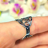 Широка ажурна срібна каблучка без каміння, фото 7