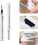 Щітка-ручка для чищення навушників 3в1 універсальна, фото 2
