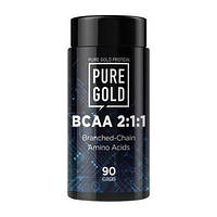 Аминокислоты БЦАА Pure Gold (BCAA 2-1-1) 90 капсул