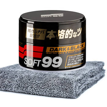 Набір для нанесення воску Soft99 Dark & Black Wax + Мікрофібра